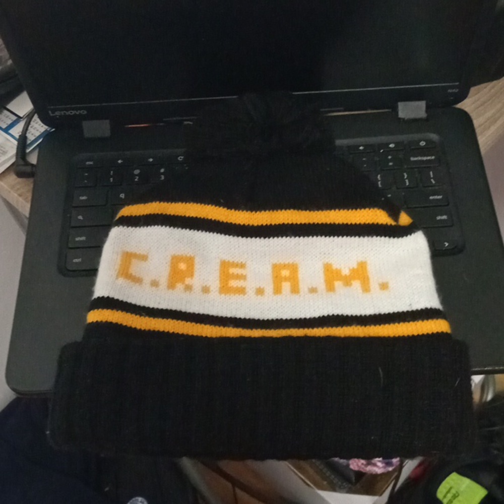Wu Wear C.R.E.A.M( Cash Rules Everything Around Me)Beanie Hat/ Touque